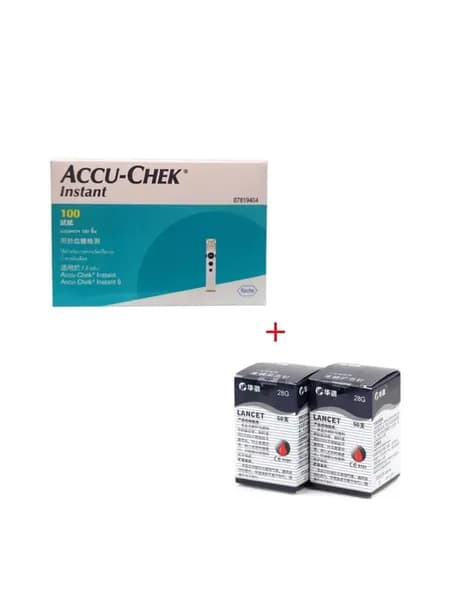 Тест-полоски Accu-Chek Instant (Акку-Чек Инстант) №100 + ланцеты Софткликс №100 срок годности 04.2027