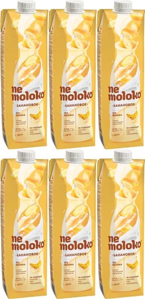 Nemoloko Напиток соевый Банановый, 1 л, 6 шт в коробке