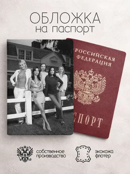 Обложка на паспорт отчаянные домохозяйки у забора чб