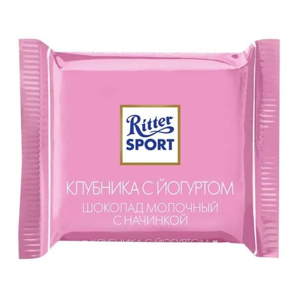 Шоколад молочный клубника с йогуртом Ritter Sport 16.67г