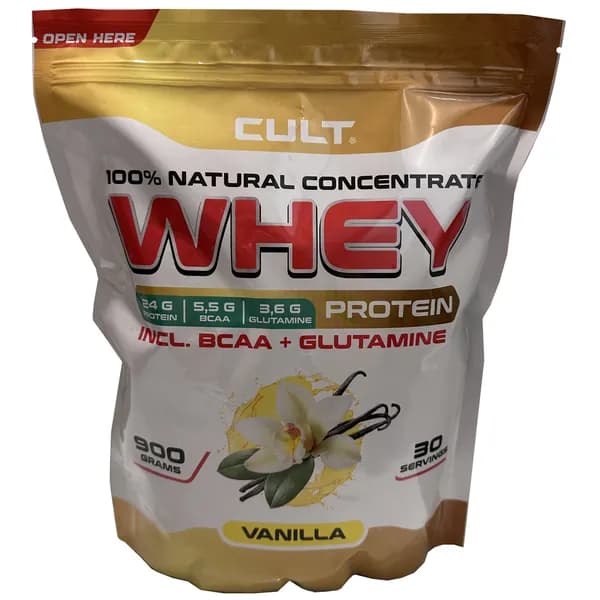 Протеин сывороточный Cult Whey Protein 80 - 900 грамм, ваниль (новый дизайн!)
