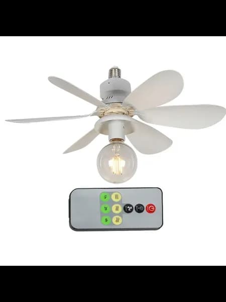 Потолочный вентилятор для комнаты с LED лампой пульт 52см