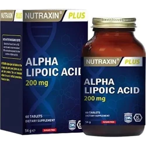 Нутраксин Альфа-липоевая кислота 200 мг 60 таблеток / Nutraxin Alpha Lipoic Acid 200 mg 60 Tablet