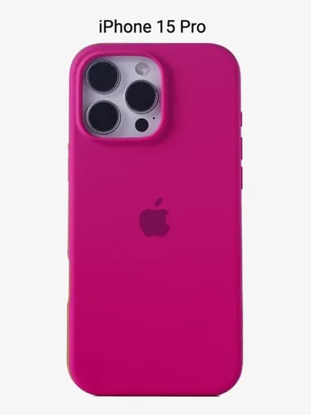 Чехол на iPhone 15 Pro Силиконовый красно-пурпурный