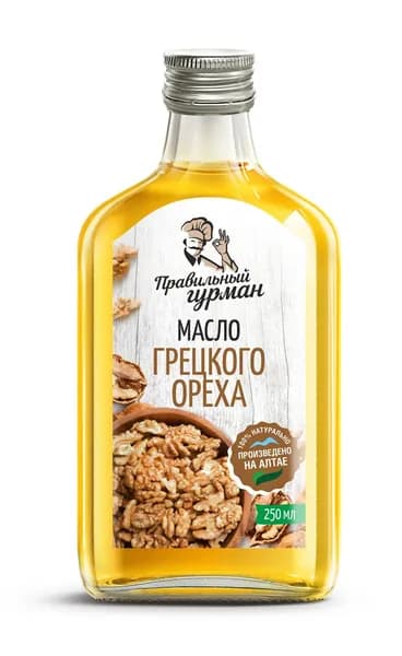 Масло грецкое Правильный гурман, 250 мл.