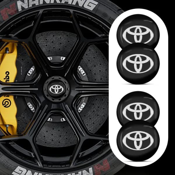 Тойота (Toyota) черный автомобильных колпачков для ступиц диаметром 56 мм 4 шт