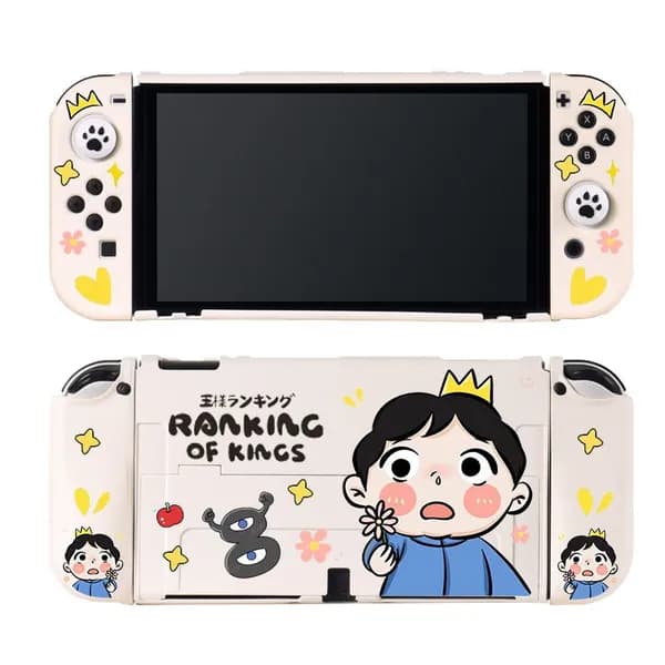 Защитный жесткий чехол для Nintendo OLED/Switch с встроенной подставкой защитное покрытие для консоли с поддержкой под просмотр