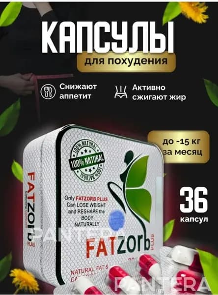 FATZORB / ФАТЗОРБ Капсулы для похудения, жиросжигатель, таблетки от лишнего веса