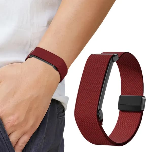 Нейлоновый ремешок для Google Fitbit Air с магнитной застёжкой, цвет винный