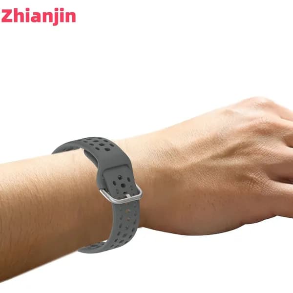 Силиконовый ремешок для часов Amazfit Bip Max и BiP6, 22 мм, с металлической пряжкой, цвет космический серый