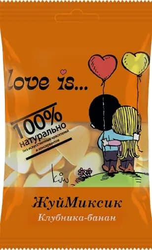 Love Is, Жевательный мармелад со вкусом Клубника-Банан, 20 шт х 20 г, ЖуйМиксик