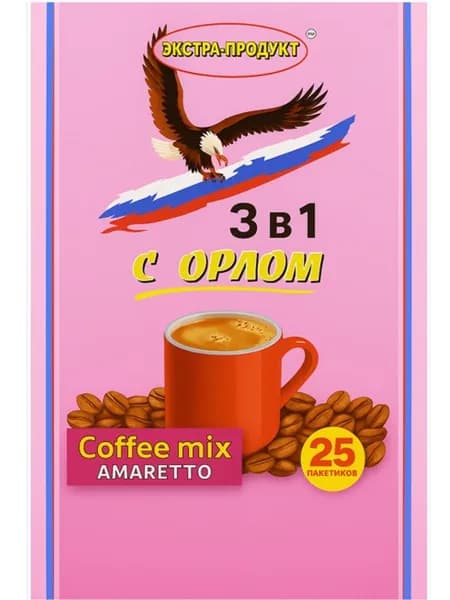 Кофейный напиток Наш Орел Амаретто (3 в 1 25 пак)