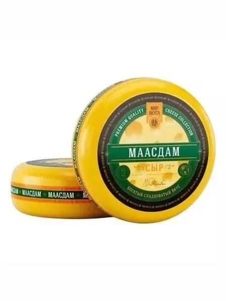 Сыр полутвердый Мир вкуса Маасдам 45% 1 кг