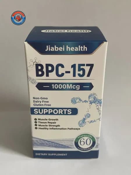 Пептид BPC-157 Jiabei Health 60 капсул, поддержка суставов, связок, желудка и печени, восстановление после травм, без инъекций