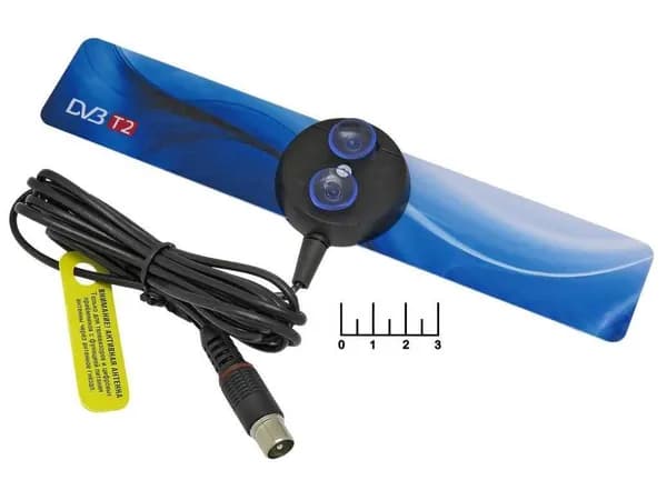 Антенна комнатная для цифрового ТВ PF-4503 Flat+ с усилителем (питание от ресивера)