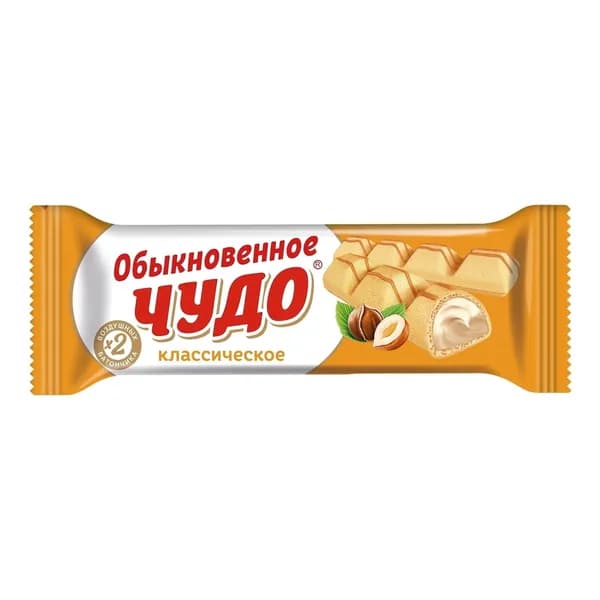 Конфеты вафельные Славянка Обыкновенное чудо Классические с молочно-кремовой начинкой 40 г