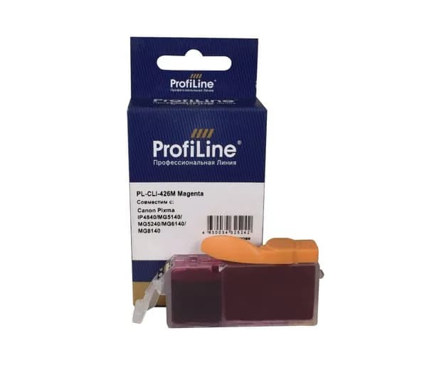 Струйный картридж ProfiLine CLI-426M для принтеров Canon PIXMA MX714, MX884, MX894 9 мл пурпурный