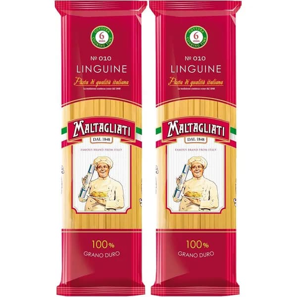 Макаронные изделия Maltagliati Лингвини No 010 450 г, набор: 2 штуки
