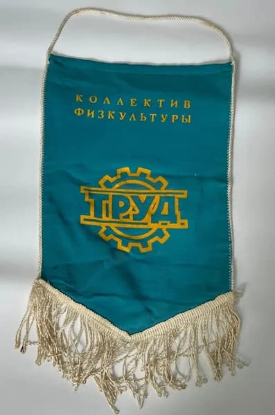 Вымпел коллекционный винтажный ДСО Труд. Коллектив физкультуры, 1970-х гг., СССР