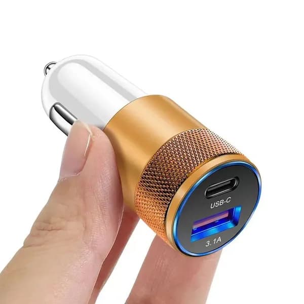 3.1A USB PD металлическое автомобильное зарядное устройство