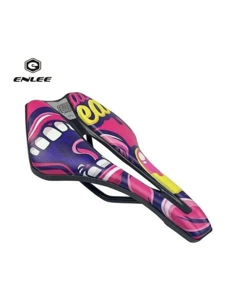 Седло велосипедное Enlee DS-30E фитнесс/спорт, MTB, с цветным принтом, унисекс.