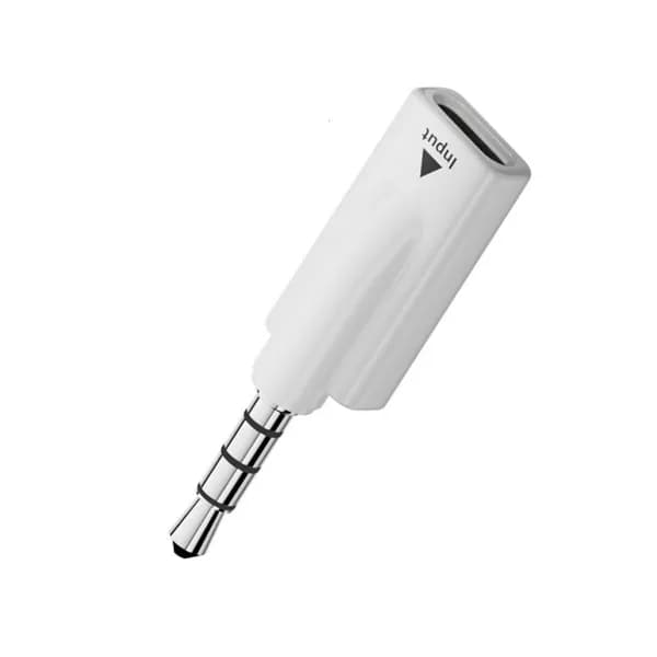 Премиальный адаптер Type C Female на 3.5mm Male/Female с высоким разрешением, Белый - от женщины к мужчине