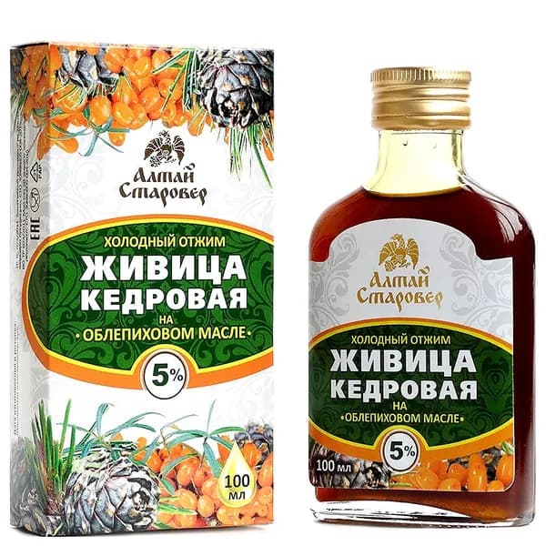 Масло облепиховое нерафинированное "Живица кедровая" (100 мл), 1 шт.