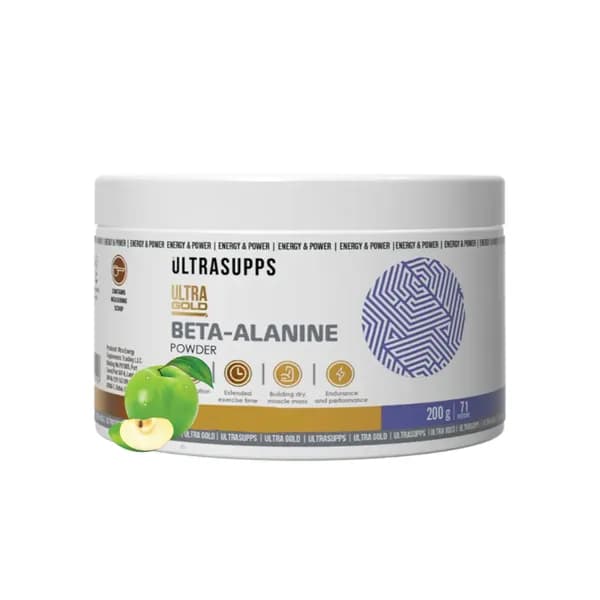 Бета-аланин UltraSupps Ultra Gold Beta-Alanine - 200 г, яблоко