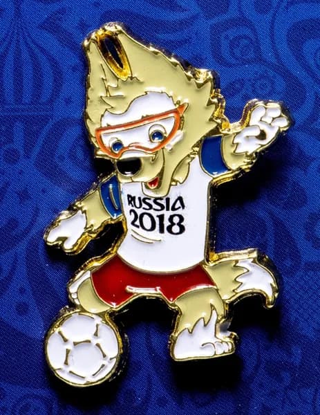 Значок Чемпионат Мира по футболу 2018 в России - Забивака