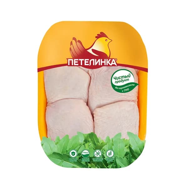 Бедро куриное с кожей без хребта 0,9-1 кг, Петелинка, охлажденное