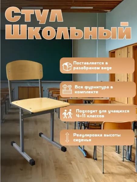 Стул Школьный с 5 по 11 класс.