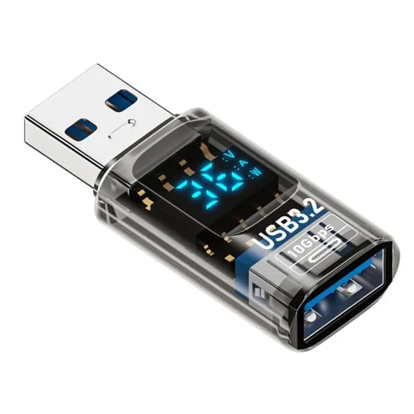 H0(Y P S C) Светодиодный Дисплей USB 3.2 Адаптер Для Типа C OTG Передачи Данных Смарт -Измеритель Мощности Чипов (USB F To M)