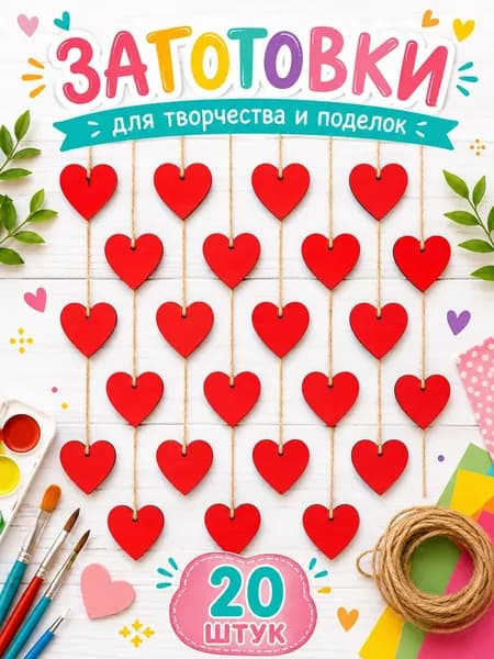 Заготовки для творчества Сердечки