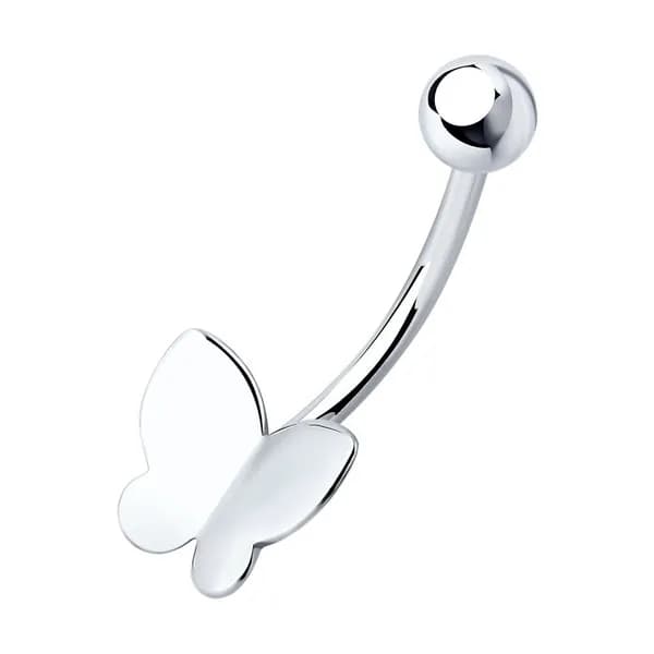 Diamant, Пирсинг из серебра, 94-160-02000-1, в пупок, 925 проба