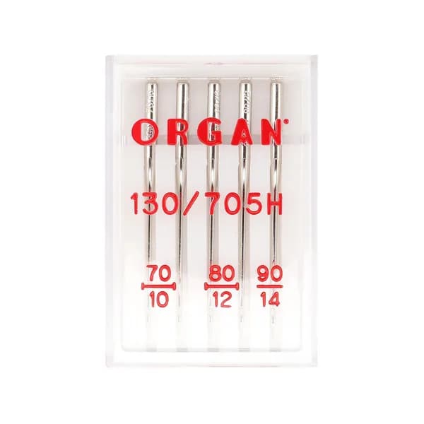 Иглы ORGAN для швейных машин универсальные, ассорти № 70- 90, 5 шт.