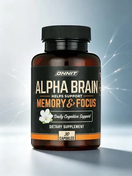 Капсулы Onnit Labs Alpha Brain для улучшения памяти и концентрации, 30 капсул.