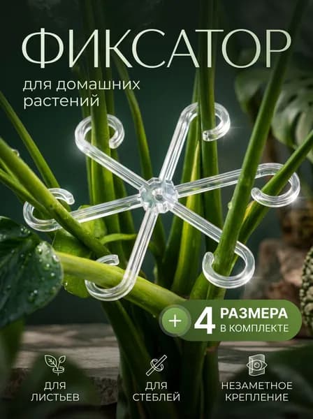 Опора для комнатных растений 4 штуки прозрачная