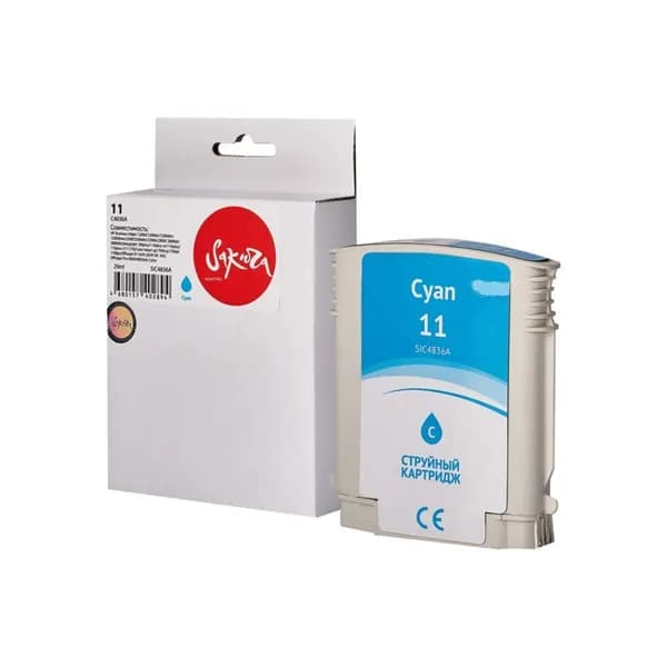 Картридж 11 для HP DesignJet 500, 800, 500ps, 800PS C4836A Sakura голубой