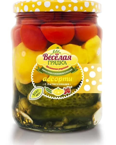 Ассорти с патиссонами Веселая грядка 950г 1шт