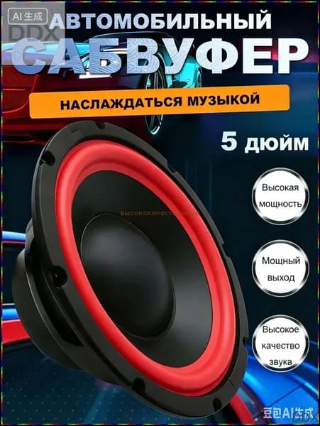 Сабвуфер автомобильный, 13 см (5 дюйм.)