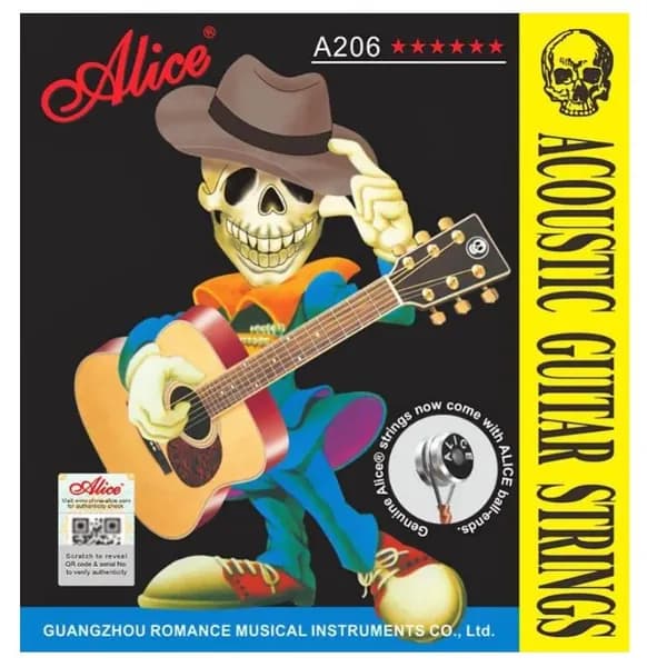 Струны для акустической гитары ALICE A206-SL (11-52), фосфорная бронза, комплект струн