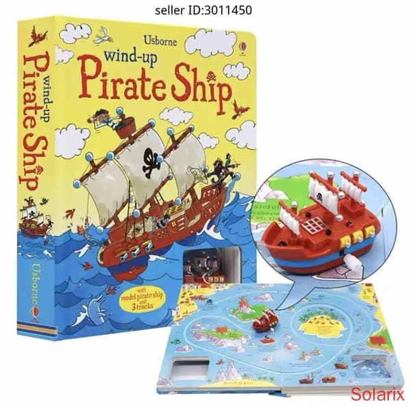 Usborne Wind-up: Интерактивная книга с механической моделью транспорта(Печатная книга)