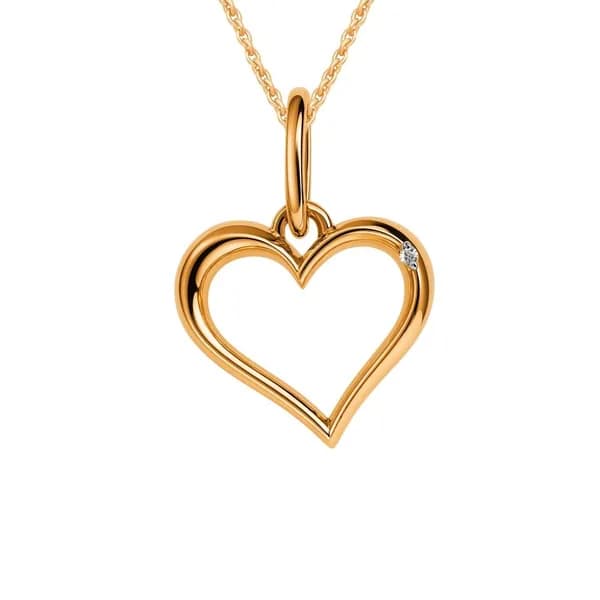 Подвес с фианитом из красного золота 585 пробы 585GOLD