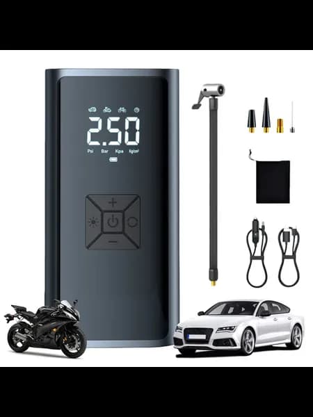 Компрессор для авто 150 PSI портативный, насос для мото