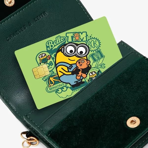 Minions Наклейки на банковские карты, тонкая гибкая защитная набор