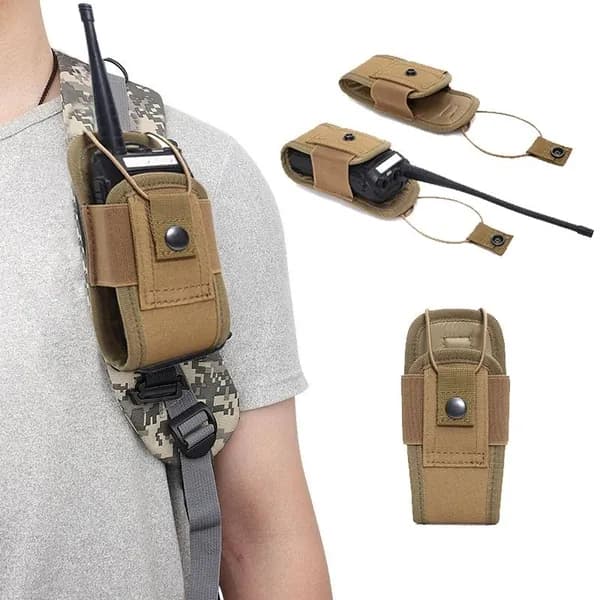 Тактический подсумок для радиостанции MOLLE (15 6,5 5 см) универсальный чехол для рации на пояс или разгрузку