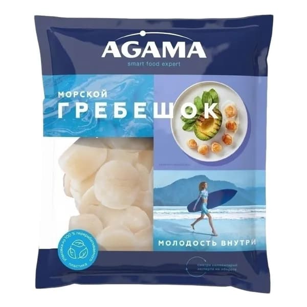 Морской гребешок Agama филе замороженный 250 г
