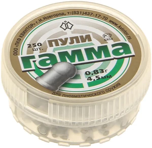 Пули для пневматики Гамма 4,5 мм, 0,83 г, 250 шт.
