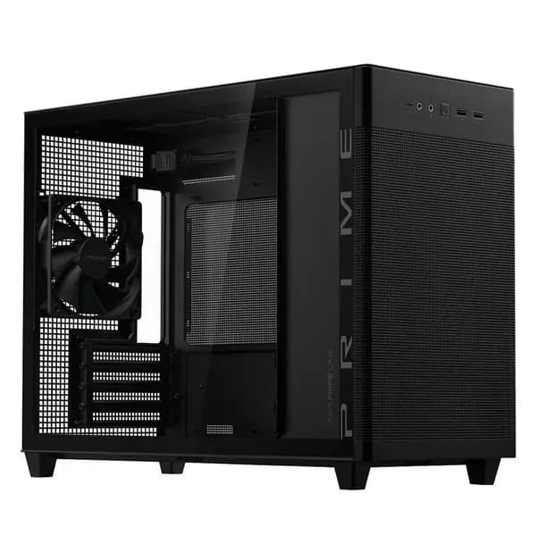 Корпус для ПК ASUS Mini Tower Micro-ATX, Mini-ITX, сталь, закаленное стекло, черный (90DC00G0-B39010)