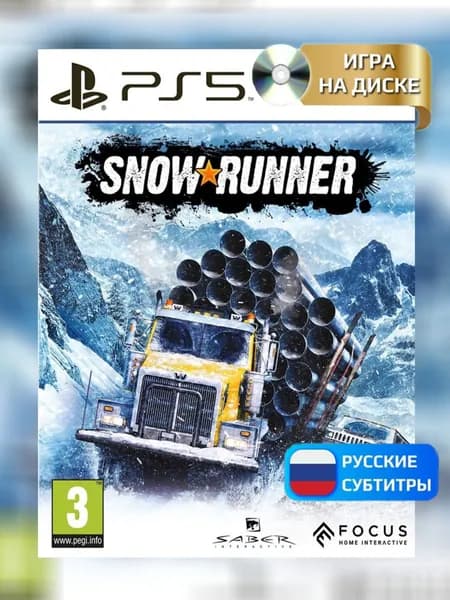 Игра SnowRunner для PlayStation 5 (PS5), Русские субтитры, Диск